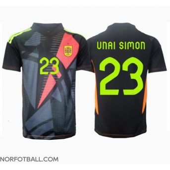 Billige Fotballdrakt Spania Unai Simon #23 Keeper Replika Bortedrakt EM 2024 Kortermet